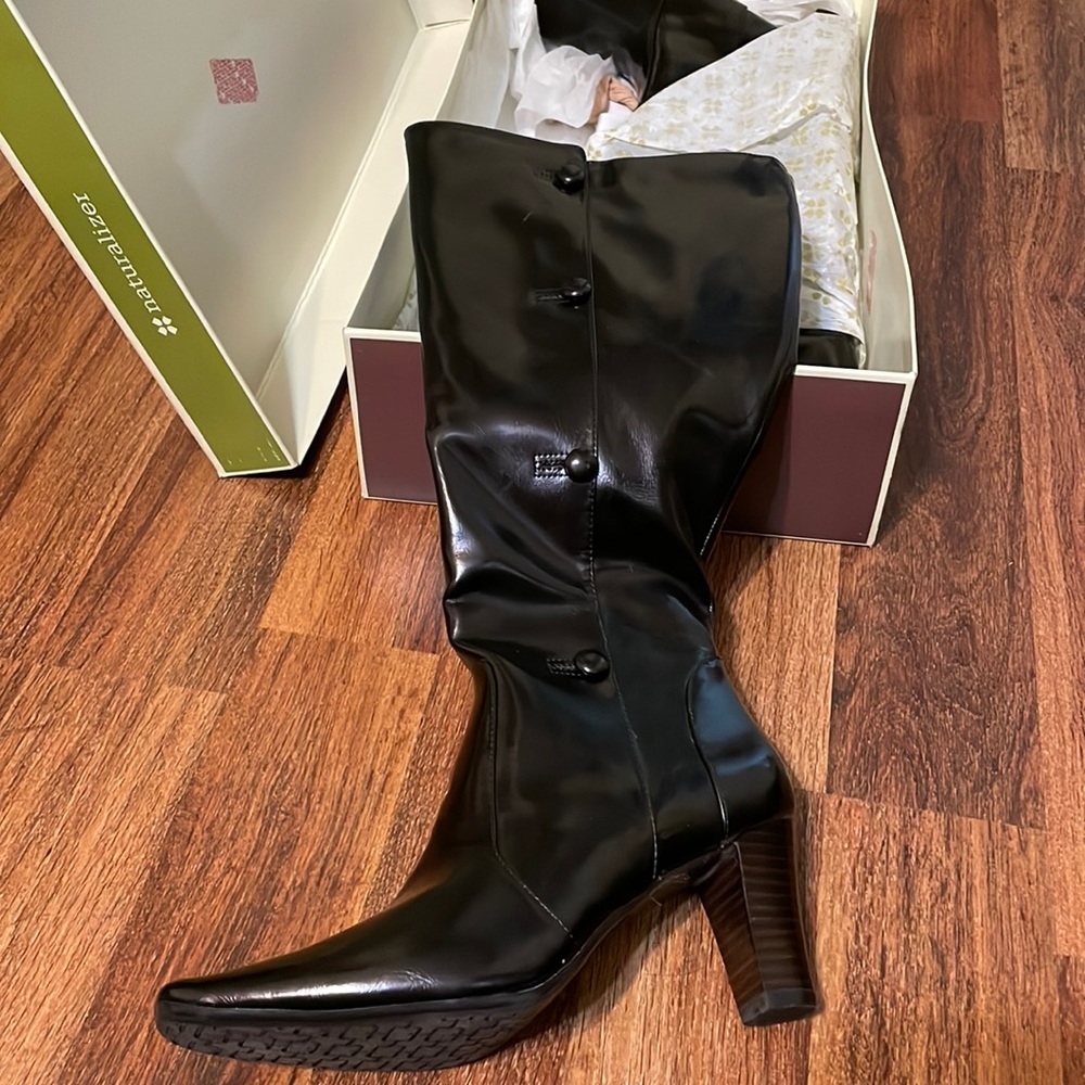 Naturalizer Brown Knee High Boots - wide shaft, 10